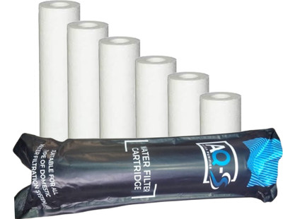 MG WATER AQ-S Spun Filter 10inch | Pre-Filter Cartridge for All Domestic Purifiers_48 Solid Filter Cartridge(5, Pack of 6)