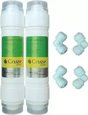 AQUA SRI Cruze Gold Pre Carbon & Sediment Filter(+4Elbow)_42 Solid Filter Cartridge(0.5, Pack of 2)