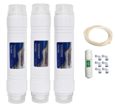 Earth Ro System 1 Year RO service Kit with Inline set mod2 Solid Filter Cartridge(0.01, Pack of 7)