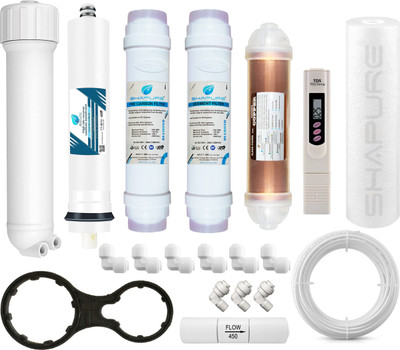 SHAPURE Yearly RO Service Kit for Aqua 2090 RO Water Purifier Filter Set with TDS Meter Solid Filter Cartridge(0.5, Pack of 1)
