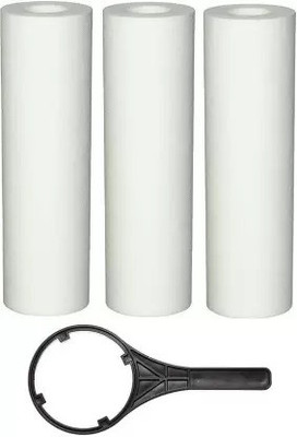 Sahej Multitrade Services Sediment Cartridge/Filter/Candle/Spun Filter 10 Inch 5 Micron Set of 3 Piece Solid Filter Cartridge(0.5, Pack of 1)