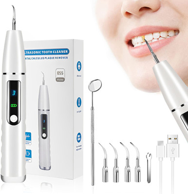 HASTHIP Professional Electric Tartar Remover with LED, Teeth Stain Remover Water Flosser(Cordless)