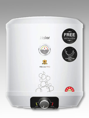 Haier ES15V-PRECIS PRO/ES15V-PV1(PRE-PRO) 15 L Storage Water Geyser | with Free Pipes and Free Installation(White)