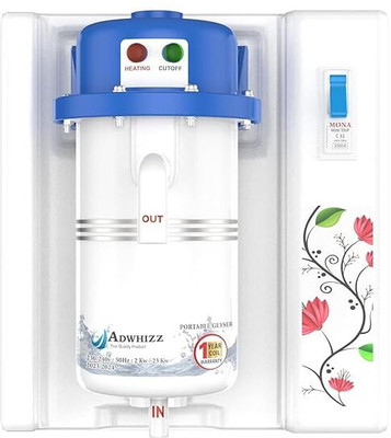 Adwhizz instant water geyser 1 litre portable heater abs plastic 1 L Instant Water Geyser(Blue)