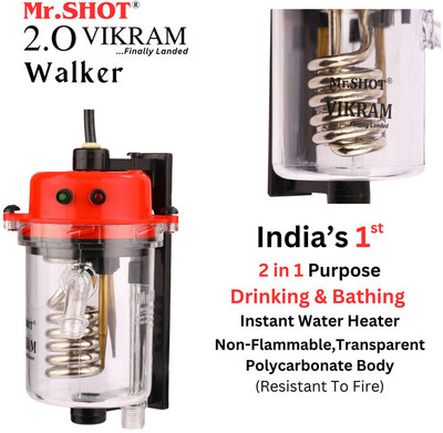 Mr.SHOT 2.O Vikram Walker - Transparent Model 1 L Instant Water Geyser(Red)