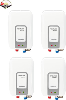 Hindware COMPACTO Pack of 4 3 L Instant Water Geyser(White)