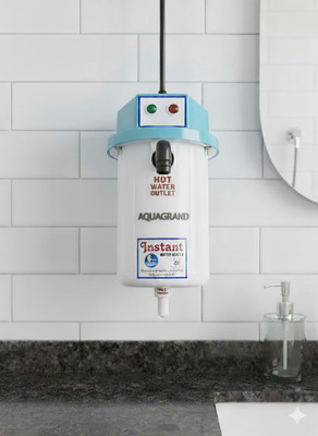 Aquagrand 1 L Portable Instant Water Geyser for Kitchen,Bathroom,Saloon,Office,Restaurant 1 L Instant Water Geyser(White)