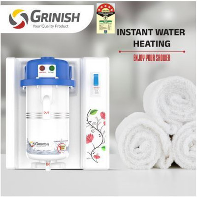 GRINISHA 1 L Instant Water Geyser,Instant Water Heater,Gijar Hot Water Electric MCB 1 L Instant Water Geyser(Blue)