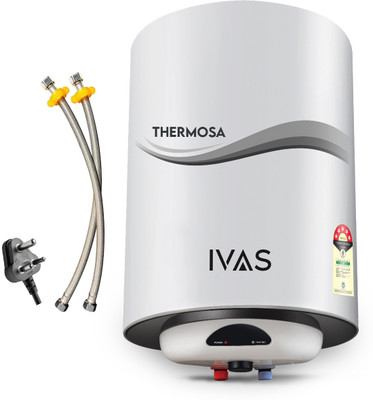 IVAS Thermosa ISI Certified 5 Star Energy Saving, Free Installation, Connection Pipes 15 L Storage Water Geyser(White)