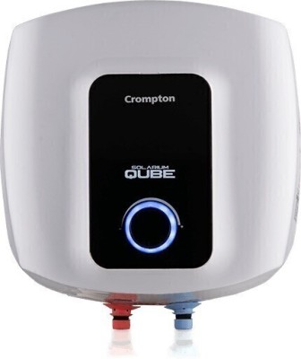 Crompton 10 L Storage Water Geyser (Solarium qube 10L, White Black)