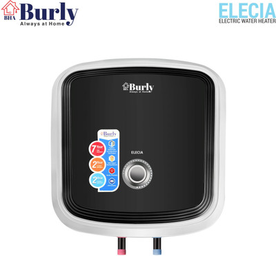 BHABURLY ELECIA 25L 25 L Storage Water Geyser(White and Black)