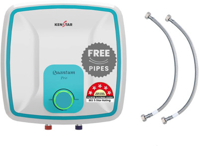 Kenstar QUANTUM PRO 10 L 10 L Storage Water Geyser 5 Star BEE Energy Rating | |with Free Pipes(White & Blue)