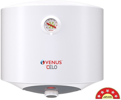 Venus CELO 6CV With Glasslined Tank, Glasslined Incoloy Element & Free Installation 6 L Storage Water Geyser(White)