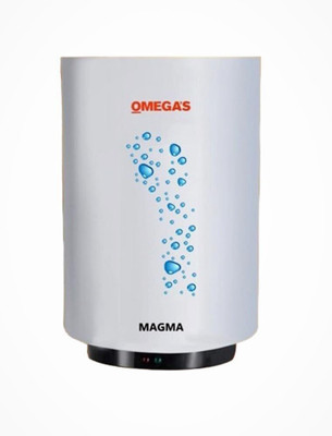 OMEGA'S Magma 6 L with Rust proof body and Thermal Cut Out, 4 star 6 L Storage Water Geyser(White)