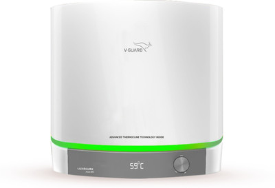 V-Guard Luxecube Avo DG 15 L Storage Water Geyser(White)