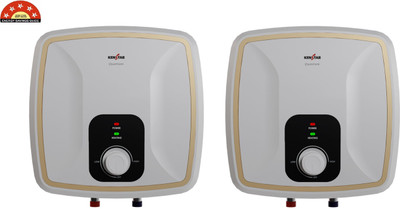 Kenstar QUANTUM PACK OF 2 15 L Storage Water Geyser(White)