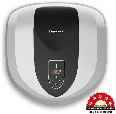 BAJAJ Eternal Series Pentacle Digi 15L 15 L Storage Water Geyser | with Free Pipes and Free Installation(White & Black)