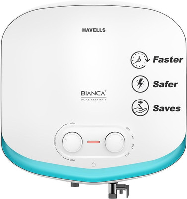HAVELLS Bianca + 15 Ltr With 5 Year Warranty & Free Installation & Flexi pipes 15 L Storage Water Geyser(White, Blue)