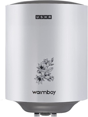 USHA WARMBOY 25 L 25 L Storage Water Geyser | 5 Star BEE Energy Rating | Glassline Coated Tank(White)