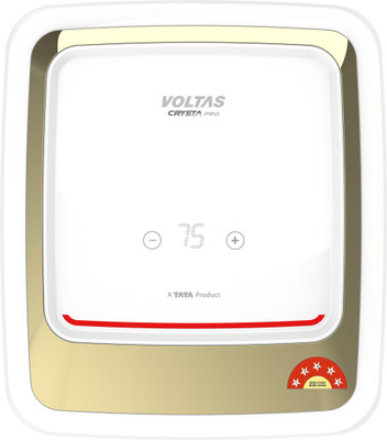 Voltas Crysta Pro 5 Star Digital With Remote, Colour Changing LED, Free Installation 15 L Storage Water Geyser(White)