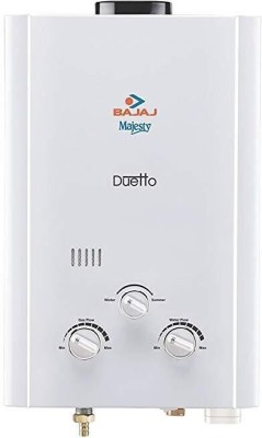 BAJAJ 6 L Gas Water Geyser (MAJESTY DUETTO, White)