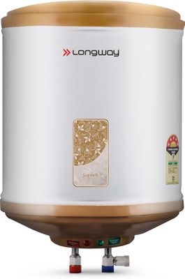 Longway Superb 6 L Storage Water Geyser 5 Star BEE Energy Rating | SS Tank with Anti-Rust Coating | Multi Safety(Ivory)