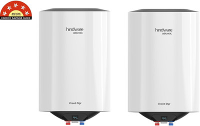 Hindware Xceed Digi Pack of 2 10 L Storage Water Geyser(White)