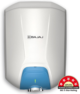 BAJAJ Endure Series Gracio 15L 15 L Storage Water Geyser | 5 Star BEE Energy Rating | with Free Pipes and Installation(White & Blue)