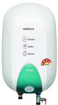 HAVELLS Instanio Prime 15 L Storage Water Geyser | 4 Star BEE Energy Rating | Glassline Tanked(White & Blue)