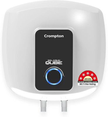 Crompton ASWH-2415 Solarium Qube 15 L Storage Water Geyser(White, Black)