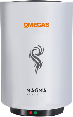 OMEGA'S SWH Magma-10L | Rust Proof Body | Thermal Cut Out, 4 Star 10 L Storage Water Geyser(White)