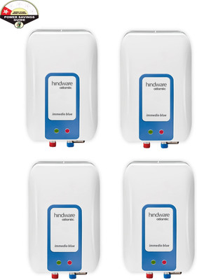 Hindware IMMEDIO BLUE Pack of 4 3 L Instant Water Geyser(White)