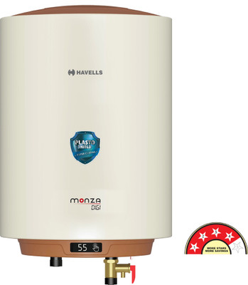 HAVELLS MONZA DIGITAL 4S 10L SM FP IVORY 10 L Storage Water Geyser(Ivory, Brown)