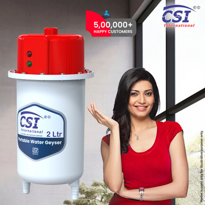 CSI INTERNATIONAL 2L Instant Water Geyser portable geyser 2 L Instant Water Geyser(Red, White)