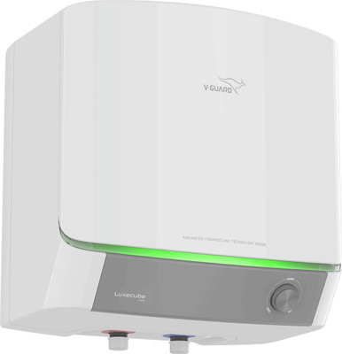 V-Guard Luxecube Avo 15 L Storage Water Geyser(White)