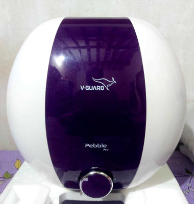 V-Guard Pebble Pro 15 Ltr BEE 5-star rating With Energy-Saving Technology & Rust- proof 15 L Storage Water Geyser(White & Violet)