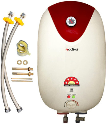 ACTIVA 15 L Storage Water Geyser (5 Star GLASSLINED Geyser 2 KVA Special Anti Rust Coating Body Temperature Meter, Ivory, Maroon)