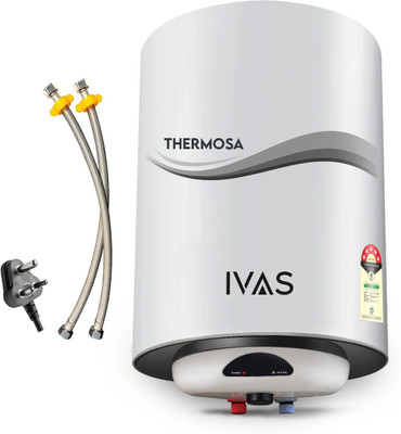 IVAS Thermosa ISI Certified 5 Star Energy Saving, Free Installation, Connection Pipes 6 L Storage Water Geyser(White)