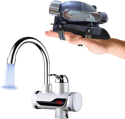 Elevea Combo C158 Instant Hot Water Tap & Double Speed - 15 Year Warranty Tankless Instant Water Geyser(White)