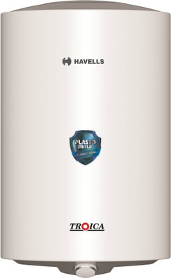 HAVELLS Troica 15 L Storage Water Geyser with Flexi Pipe(White Grey)