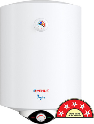 Venus 25AV 25-Litre (White) Water Heater, Porcelain Enamelled Glass Lined Tank , BEE Star Rating - 5 Stars:ISI 25 L Storage Water Geyser(White)