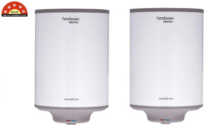 Hindware Immedio Neo PACK OF 2 15 L Storage Water Geyser(White)