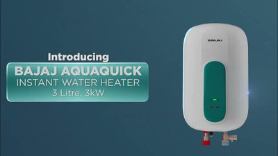 BAJAJ AQUA QUICK 3 L Instant Water Geyser(White)