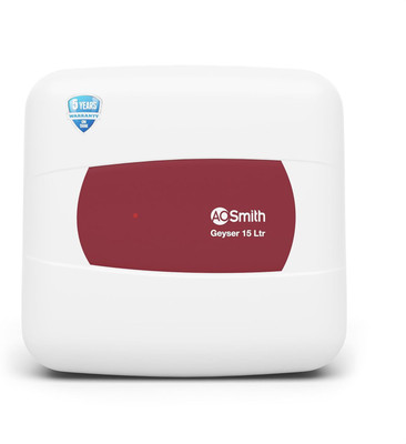 AO Smith HSE-SHS-015 15 L Storage Water Geyser | 2kW | Vertical | Designed for high rise buildings with 8 bar pressure rating | Longer life in hard water conditions with Blue Diamond glass lined tank | BEE 5-star rating for superior energy efficiency and power savings(White)