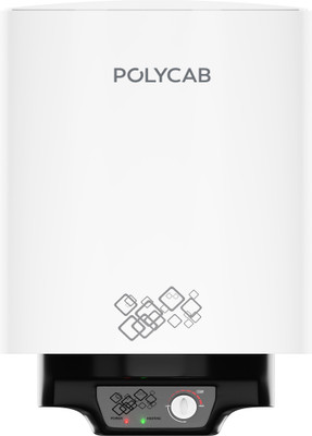 Polycab HWHSVMB069P 15 L Storage Water Geyser | 5 Star BEE Energy Rating | Glassline Tanked(White)
