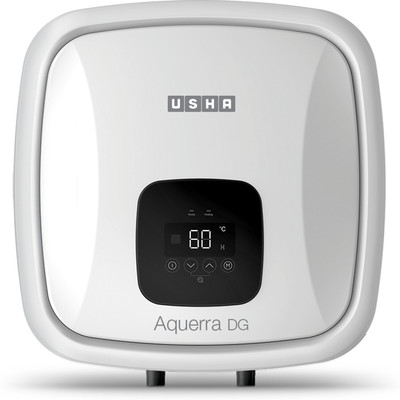 USHA AQUERRA DG 15L 15 L Storage Water Geyser | 5 Star BEE Energy Rating | Glassline Coated Tank(White, Grey)