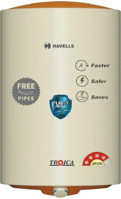 HAVELLS Troica 25 L Storage Water Geyser with Flexi Pipe(Ivory Brown)