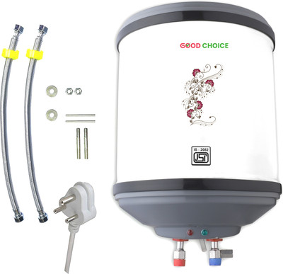 good choice WILLSON SERIES WITH INLET OUTLET PIPE AND ASSEMBLY KIT 10 L Storage Water Geyser(WHITE GREY)