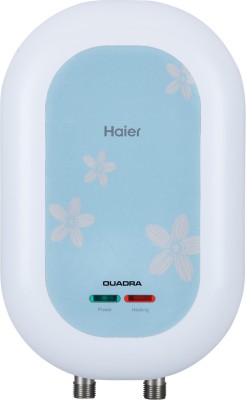 Haier 3 L Instant Water Geyser Fast Heating 8 Bar Pressure Glass Lined Tank (EI3V-C1(W)-P, White)