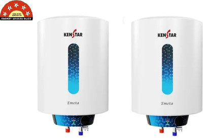 Kenstar EMETA PACK OF 2 10 L Storage Water Geyser(White)
